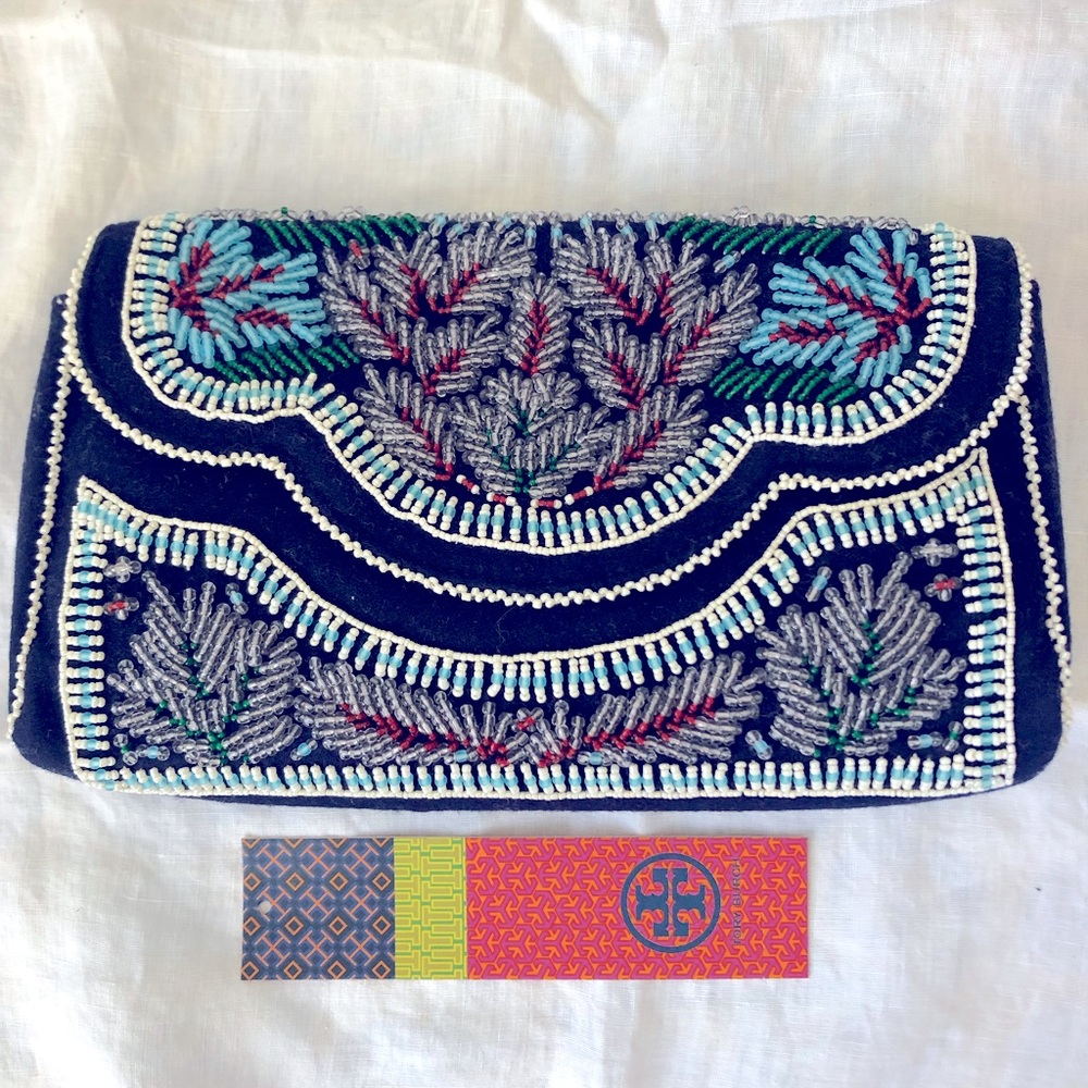 Tory Burch Indian Beaded Clutch